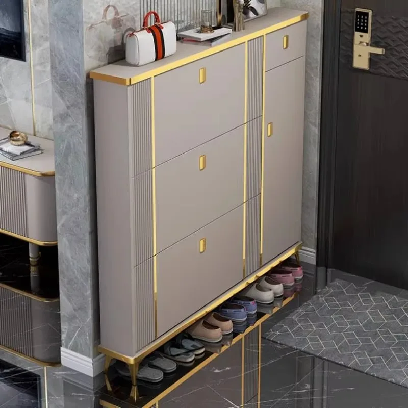 غرفة نوم تصميم خزانة خذاء مقاوم للماء جميل فاخر تخزين رف الأحذية المنظم عرض المدى الحديث Chaussure أثاث المنزل #3