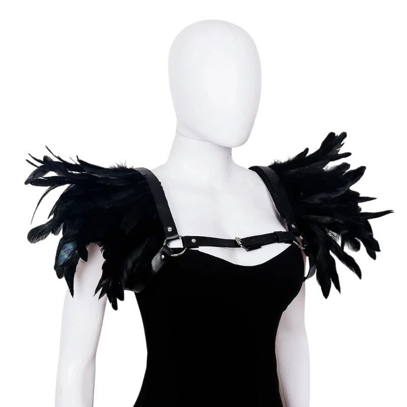 Halloween Men Women Cosplay Medieva Costumes Accessories Victorian Gothic Black Lace Shrug Shoulder Wrap for Party Props