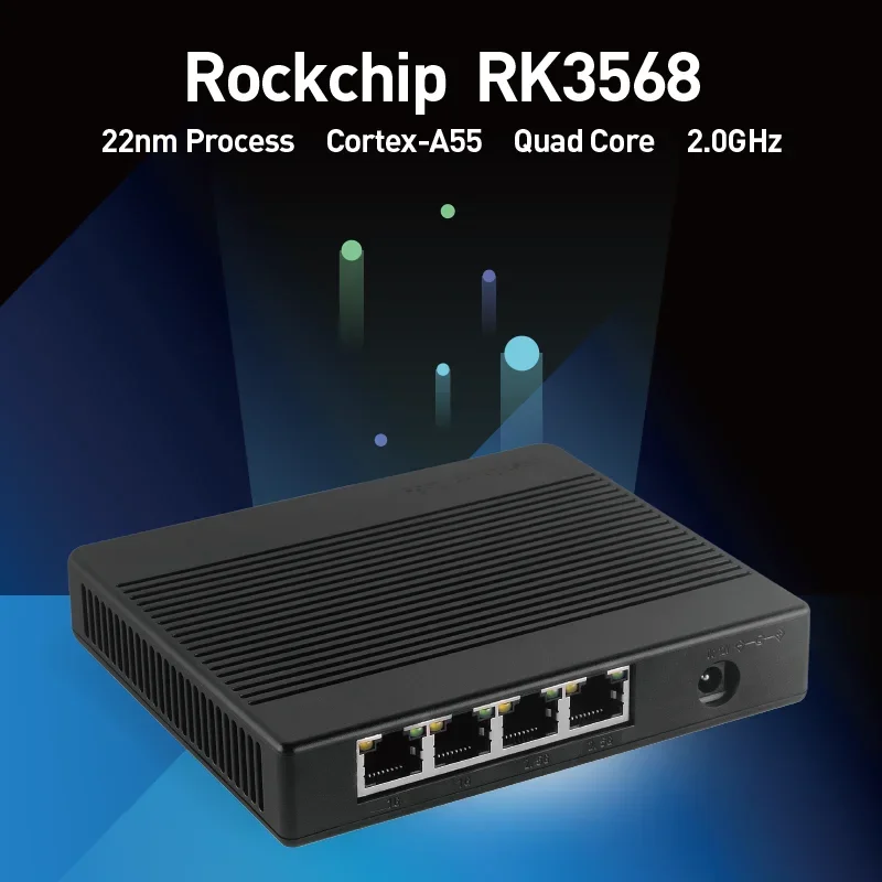 router RAM 4G ROM 16G EMMC 2.5Gbps etherlan port high speed soft router openWrt open source development router