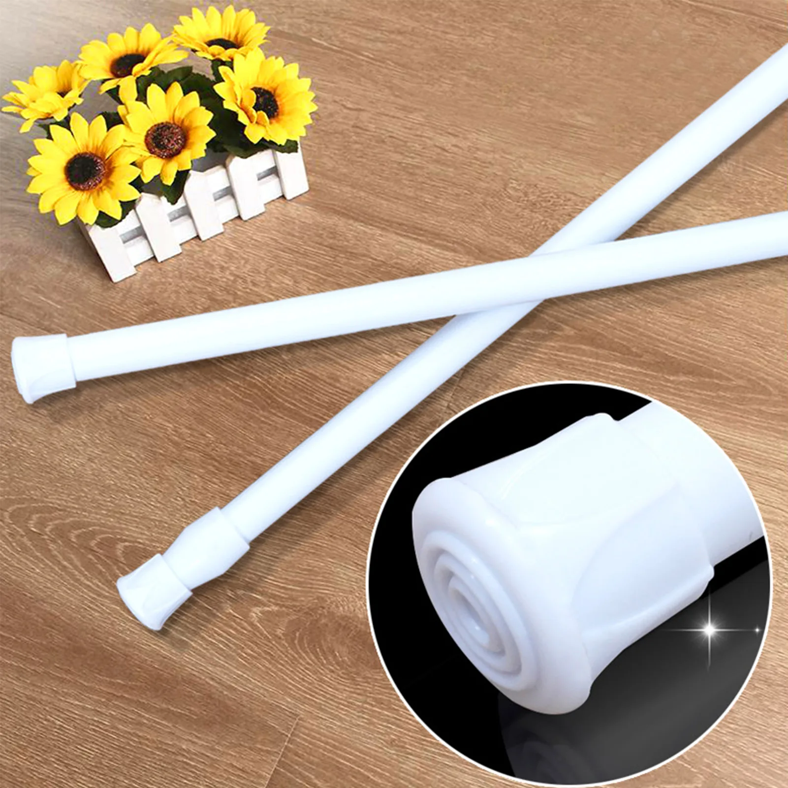 Bathroom Curtain Extension Rod 70-120cm Household Door Curtain Support Rod Non Perforated Telescopic Rod For Home Bathroom