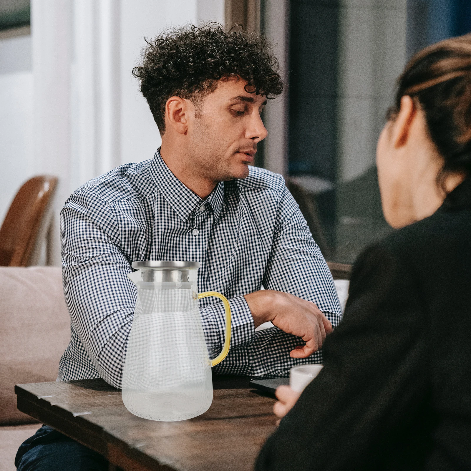 

Стеклянный кувшин большой емкости, чайник для холодной воды, бытовой кувшин для сока, чайник для напитков, чайник, портативный стеклянный кувшин