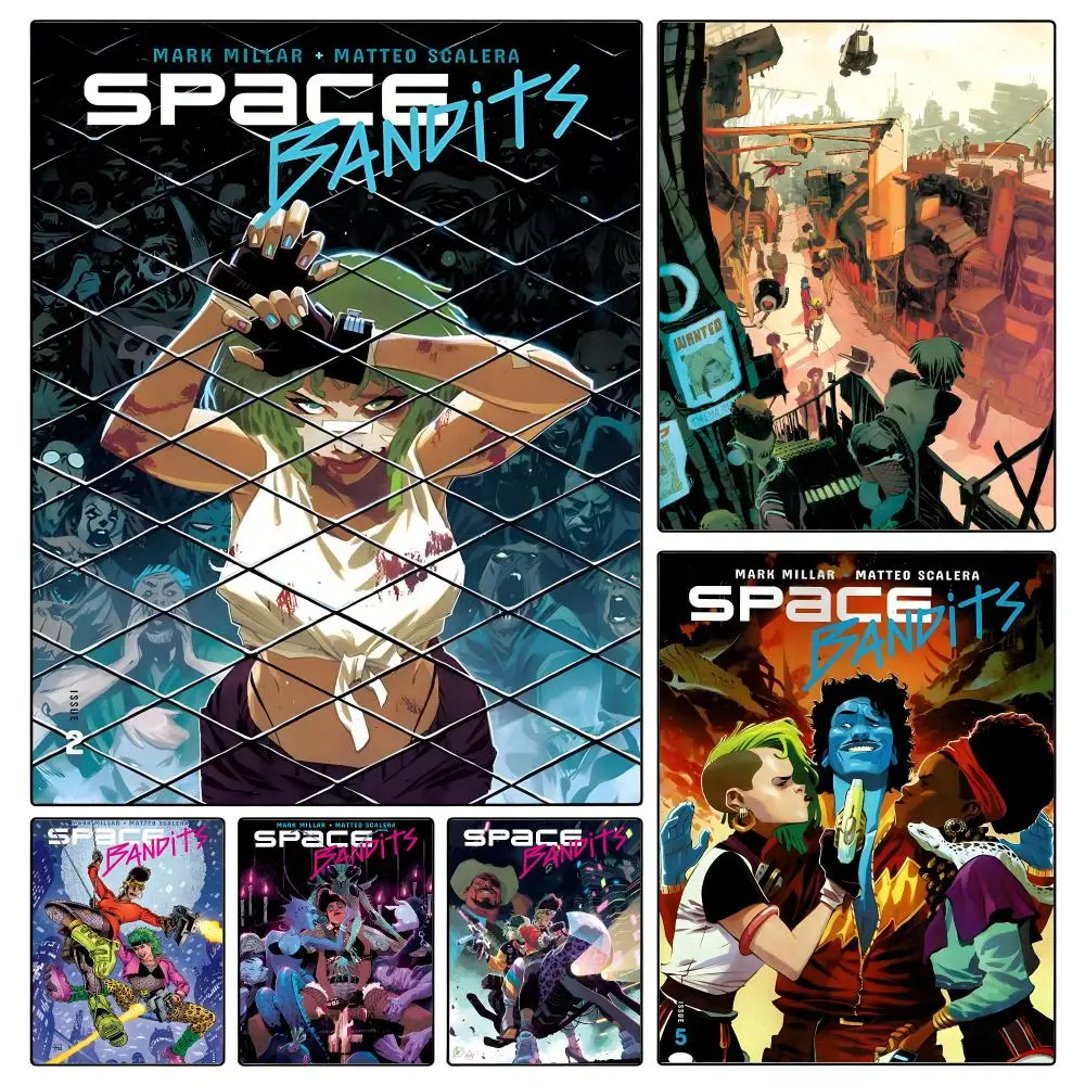 comic Space Bandits Poster Poster Waterproof HD Unframed Self‑Stick Decor Wall Art for Home Room Decoration Gift