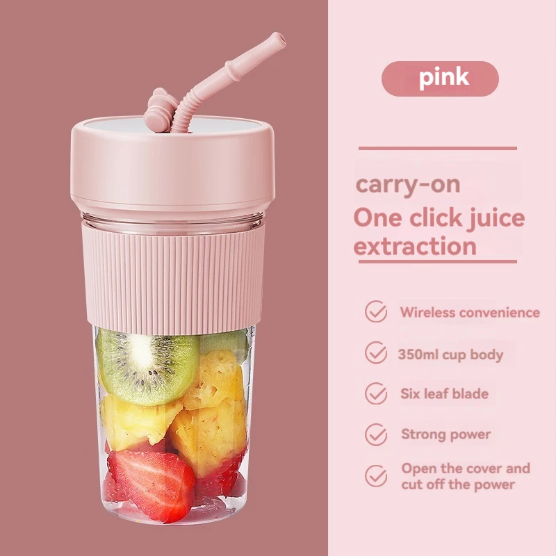 New Electric Fresh Juicer Powerful Crushed Ice Wireless Mini Portable Blender Bottle Juice Extractors Smoothie Mixer Cup