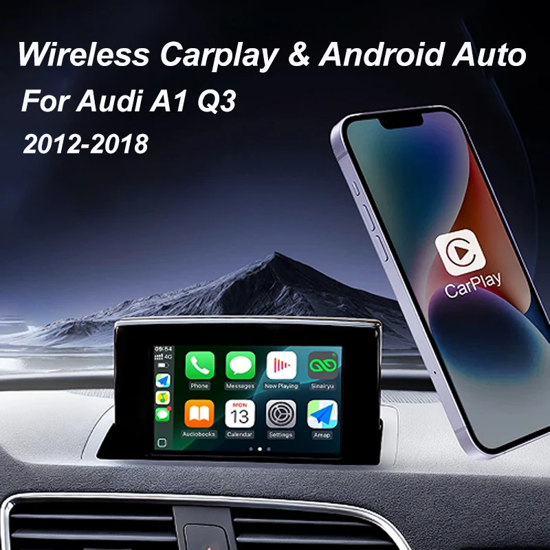 

Wireless CarPlay Android Auto Interface Adapter for audi A1 Q3 3G HN+ 2012-2018 Mirrorlink Airplay Rear Camera Plug and Play