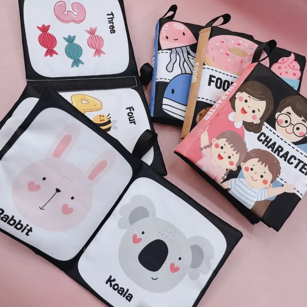 

Interactive Baby Cloth Book Interesting Not Be Torn Baby Words Book 0-36Month Early Learning Soft Infant Book Montessori