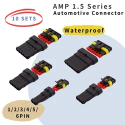 10 Sets 1.5 AMP series 1P/2P/3P/4P/5P/6 Pins car connector DJ7041-1.5-11/21 282080-1 docking terminal waterproof connector