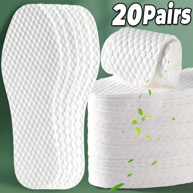 20Pairs Summer Sports Breathable Disposable Sweat Absorbing Deodorant Comfortable Shoes Insole Non Slip Cushion Unisex Daily Use