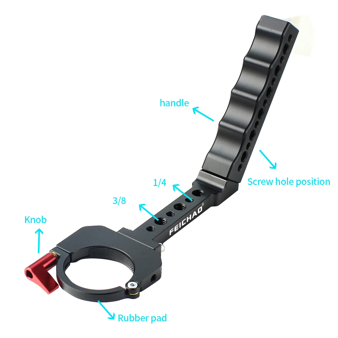 Vielseitiger Griffhalter, Halsring-Klemme, Halterung, Handstabilisator, Verlängerungsarm für Ronin S SC MOZA WeebillS Crane Gimbal – Detail 10