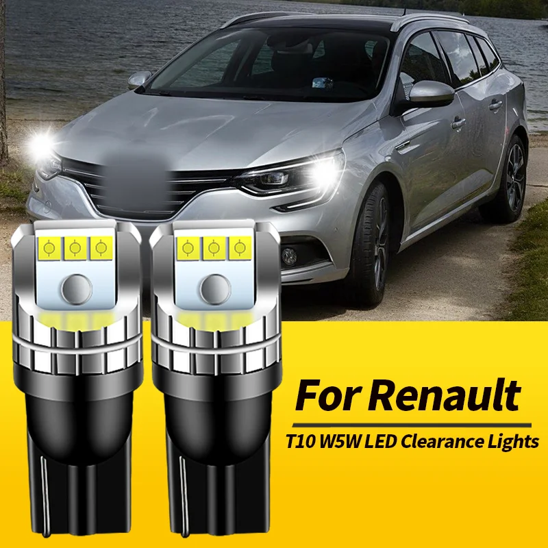 2PCS T10 W5W LED Clearance Lights Canbus ​​​For Renault Megane 1 2 3 1995-2015 CC 2010-2017 Thalia 1 2 3 1998-up Car Accessories