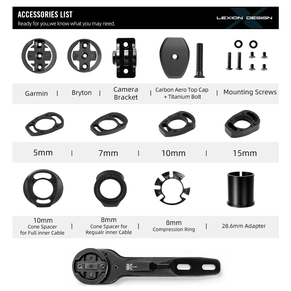 【新品未使用】LEXON THIN LINE　フルカーボン　軽量一体型ハンドル Lexon フルカーボン一体型レーシングハンドルバー