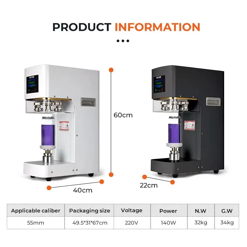 

CE Non-Rotating Black Can Seam Machine Aluminum Can Juice PET Bottle Sealing Small Can Opener Machine Milk Equipment