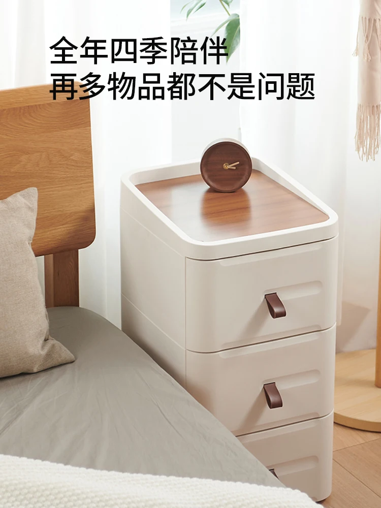 A modern and minimalist bedside cabinet for household bedrooms, mini small units and multifunctional cabinets for storage