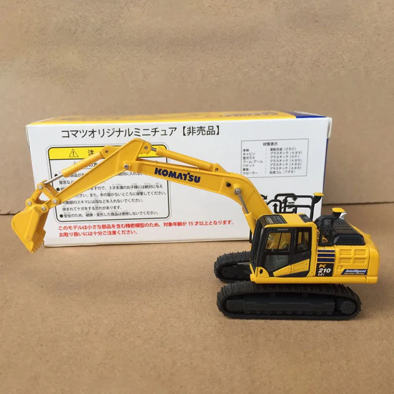 Diecast 1:87 Scale Komatsu PC210LCi-10 Alloy Excavator Engineering Vehicle Model Collection Souvenir Display
