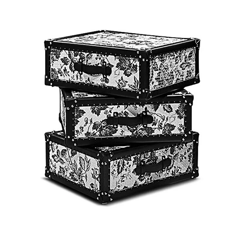 طاولة بجانب السرير دوارة كلاسيكية، طاولة حافة أريكة بسيطة، خزانة زخرفية لتخزين الفن الجلدي