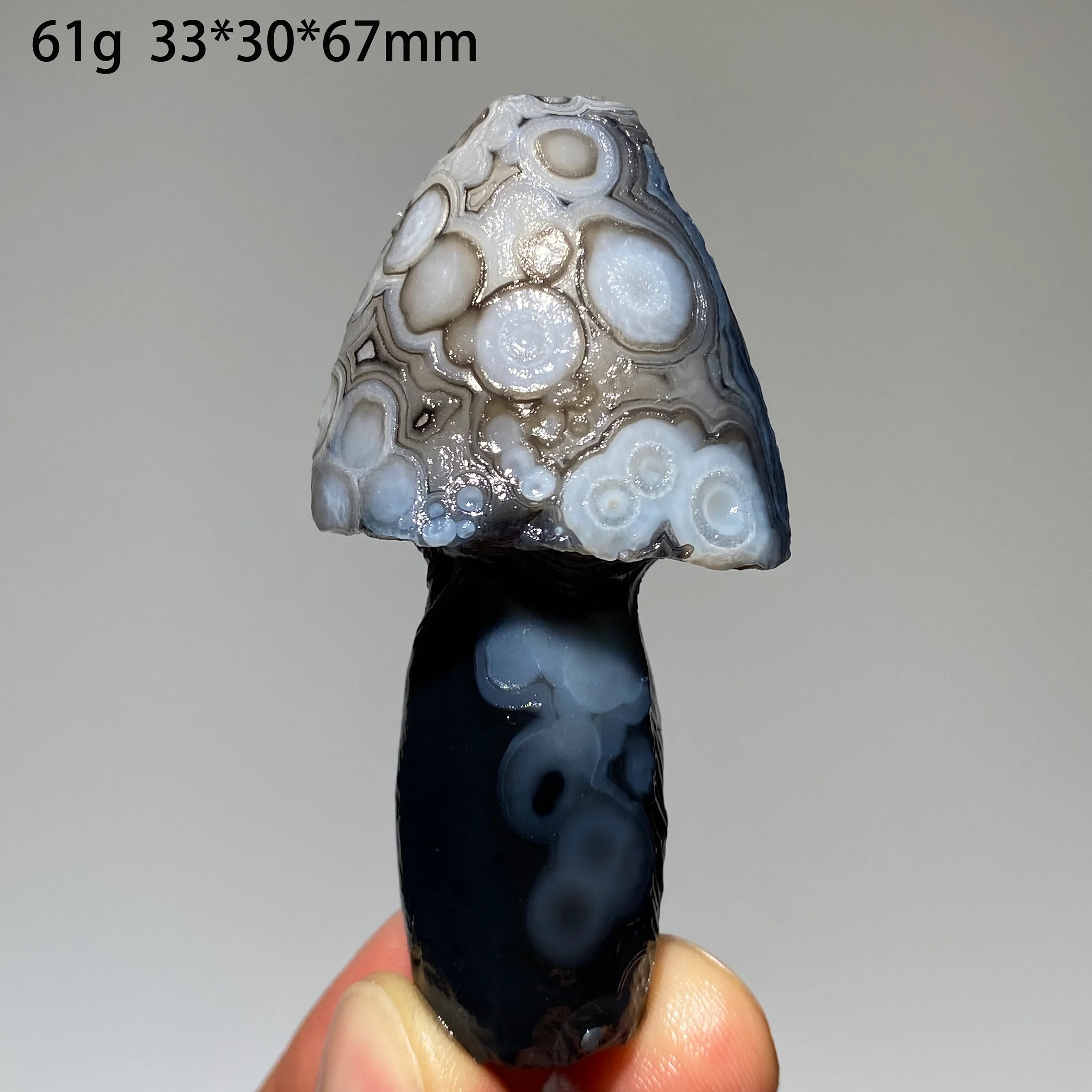 Natural Dark Gobi Agate Mushroom Column Raw Stone Crystal for Energy Healing Meditation Home Decoration Unique Teaching Gift - view 4