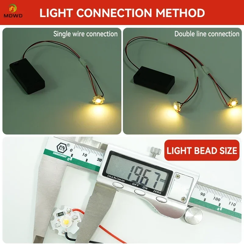 DIY LED Manual Battery Decoration Mini Bulb Bright Building Blocks Set, Creative Hobbies Dolls Architecture Toy