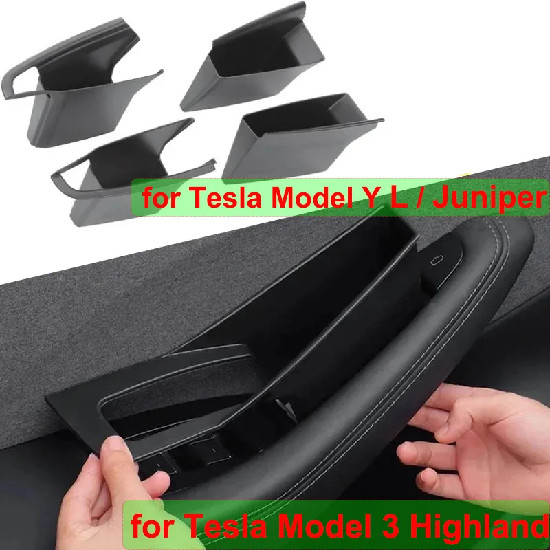 Für Tesla Neues Model Y L Juniper 2026 Zubehör Türgriff-Aufbewahrungsbox Model 3 Highland Innengriff-Organizer Behälter Ablage