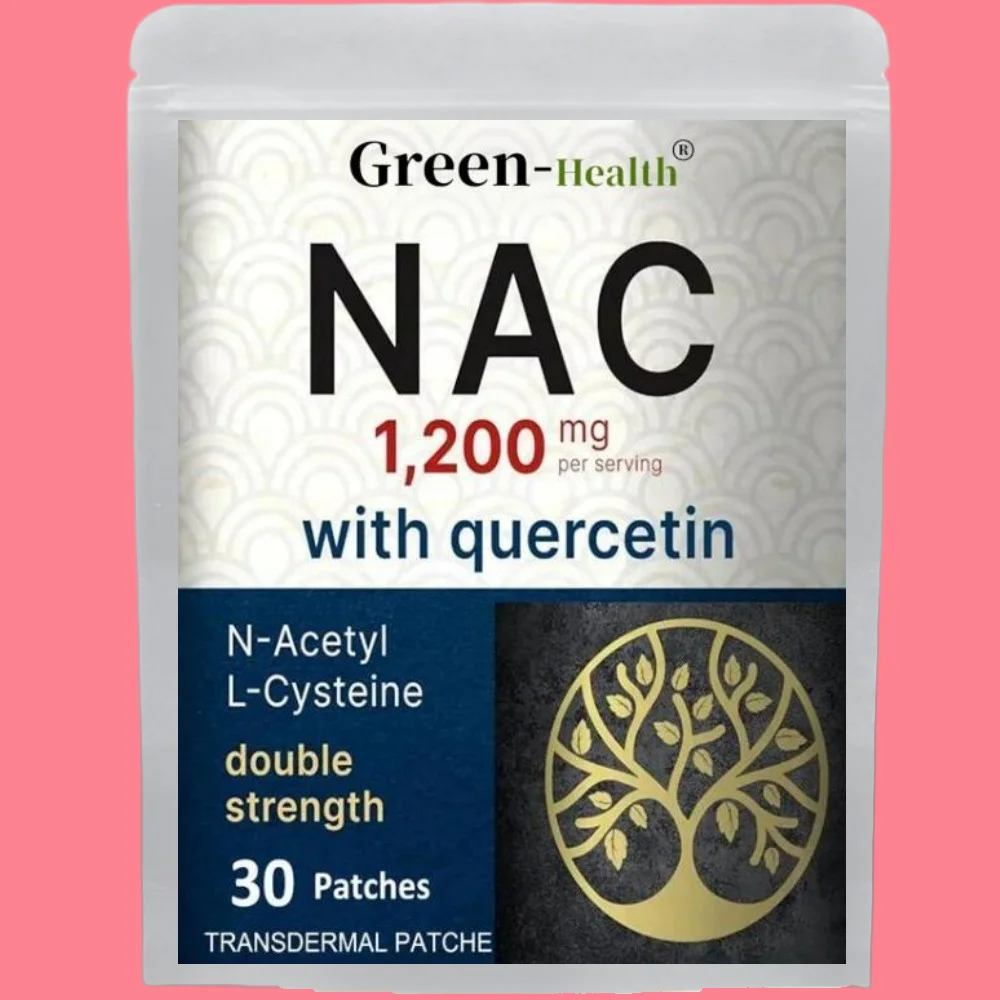 NAC Transdermal Patches N-Acetyl Cysteine with Quercetin Support for Immune, Liver, & Lung Health 30 Patches