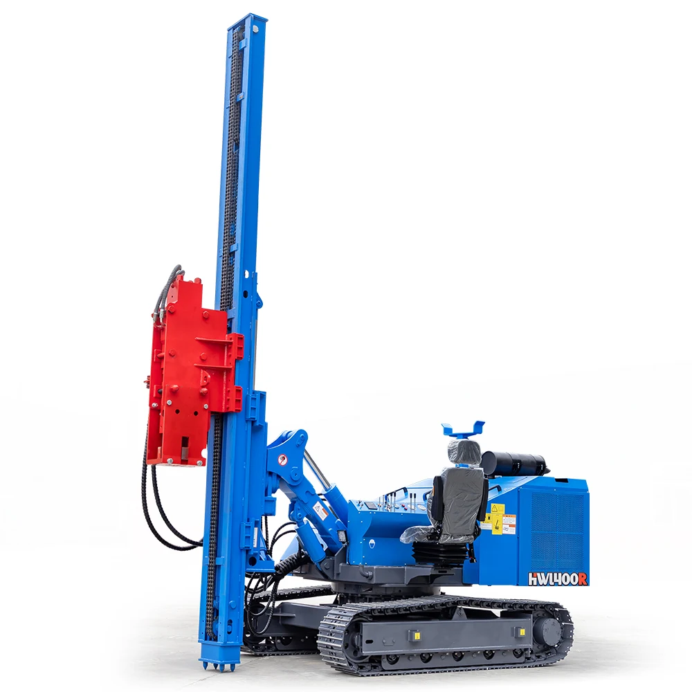 Hydraulic pile driver solar price Vibratory hammer press screw drilling pile driver machine for solar project