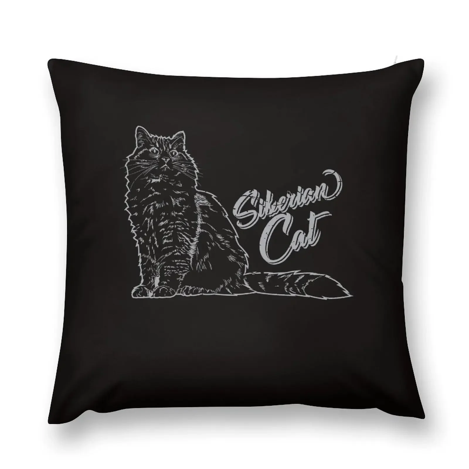 Siberian cat / longhair / domestic cat Throw Pillow Couch Pillows Custom Cushion pillow