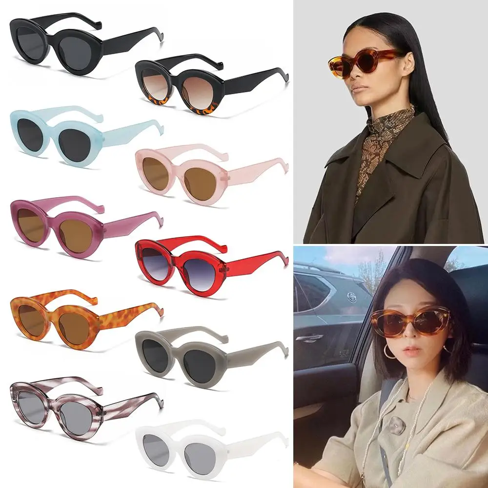 Übergroße Cat Eye Sonnenbrille für Frauen niedlichen ovalen dicken Rahmen Cat Eye Sonnenbrille schicke Retro-Stil Sonnenbrillen