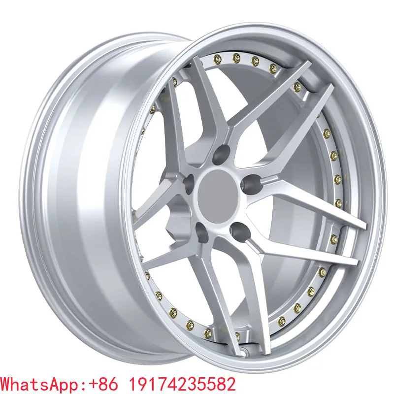 

Custom Alloy Forged Wheel Gold Rims 2-Pieces 17 18 19 20 21 22 24 26 28 Inch Deep Dish Forging Concave Wheel
