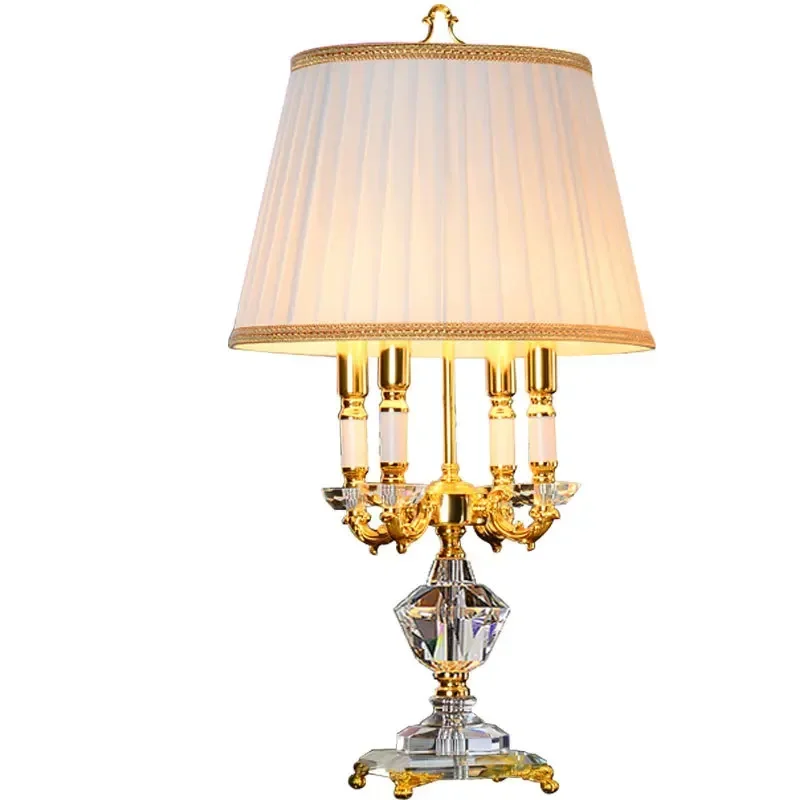 

European modern table lamps K9 crystal decorative bedroom lamps