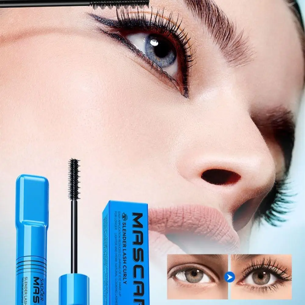 SADOER กันน้ํา Curling มาสคาร่าหนายาว Smudge-proof อวบเข้ารหัสยาวนาน Curling ขนาดใหญ่แต่งหน้าเครื่องมือแต่งหน้า