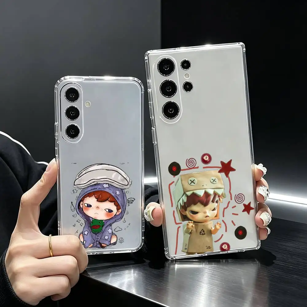 H-Hironos Cute  Phone Case Transparent Silicone Soft For Samsung S25,S24,S21,S22,S23,S30,Ultra,S20,Plus,Fe