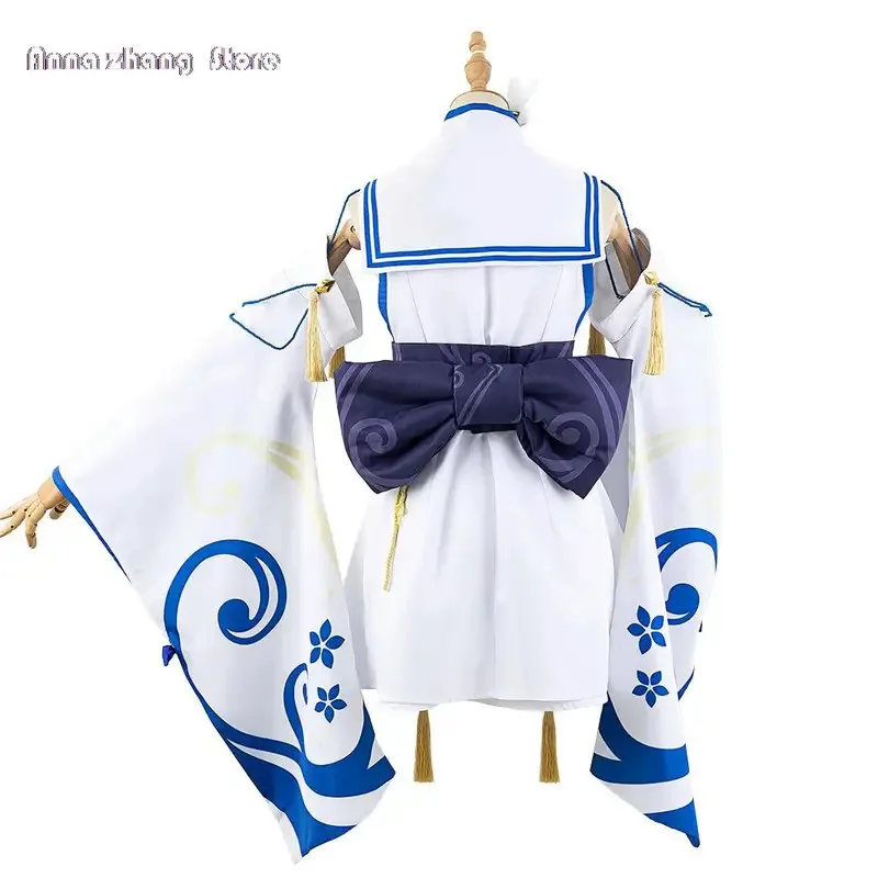 hhh 2025 الأزرق الأرشيف زي Waraku Chise تأثيري كيمونو أنيمي ولعبة المعرض Coser ملابس كاملة حفلة كرنفال الهالوين C