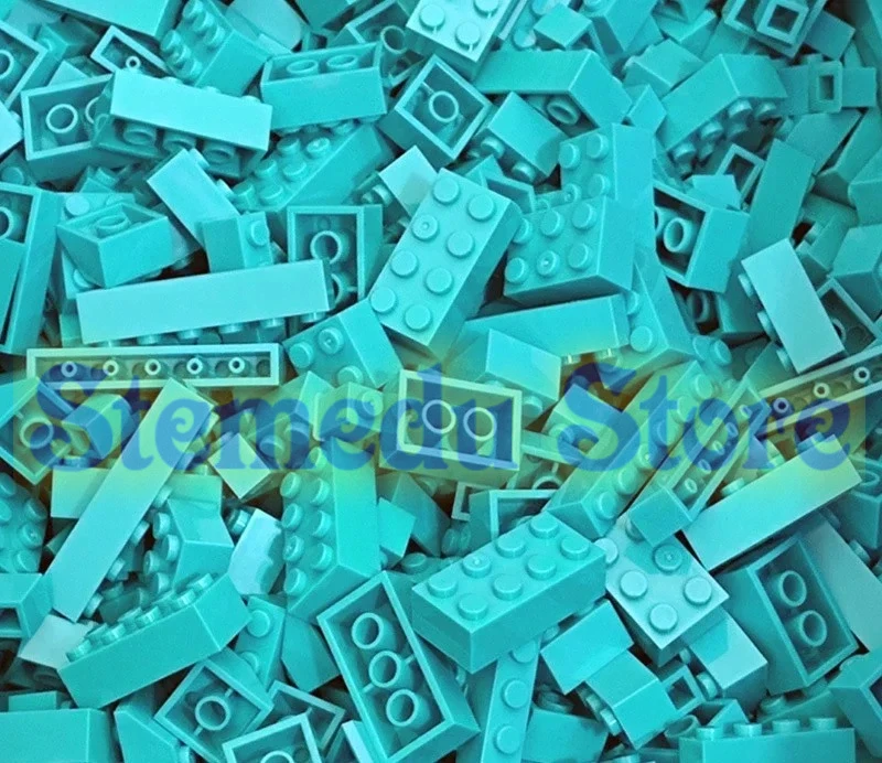 120 Stück Bausteine Bulk Lot Pack sortiert nach Farbe Ziegel Block platte Spielzeug kleine Partikel Bulk-kompatible Legoeds
