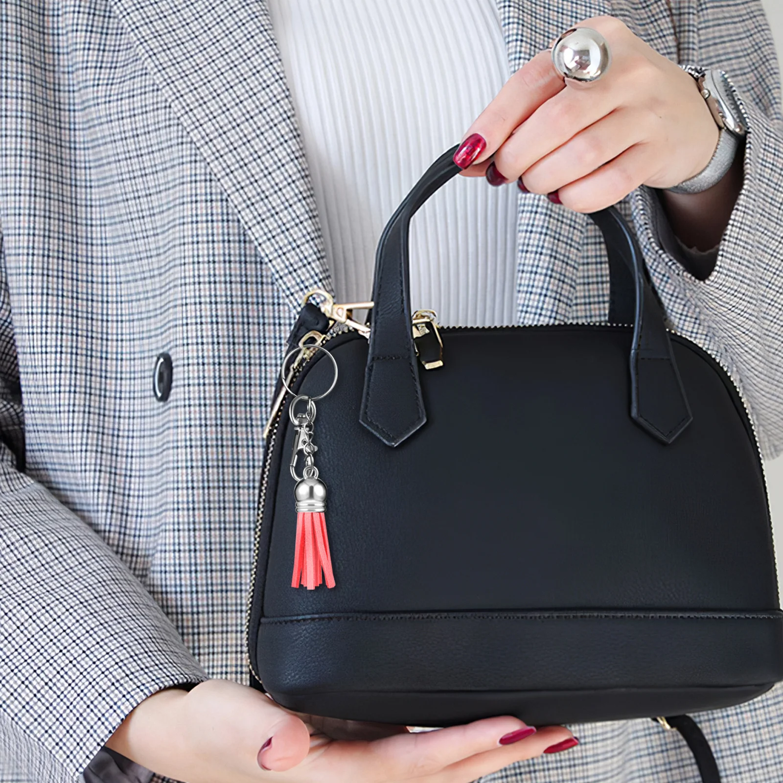 

1Set Tassel Keychain Making Kit with Key Rings Lobster Clasps for Creative DIY Projects Keychain Tassels for Crafts Bulk