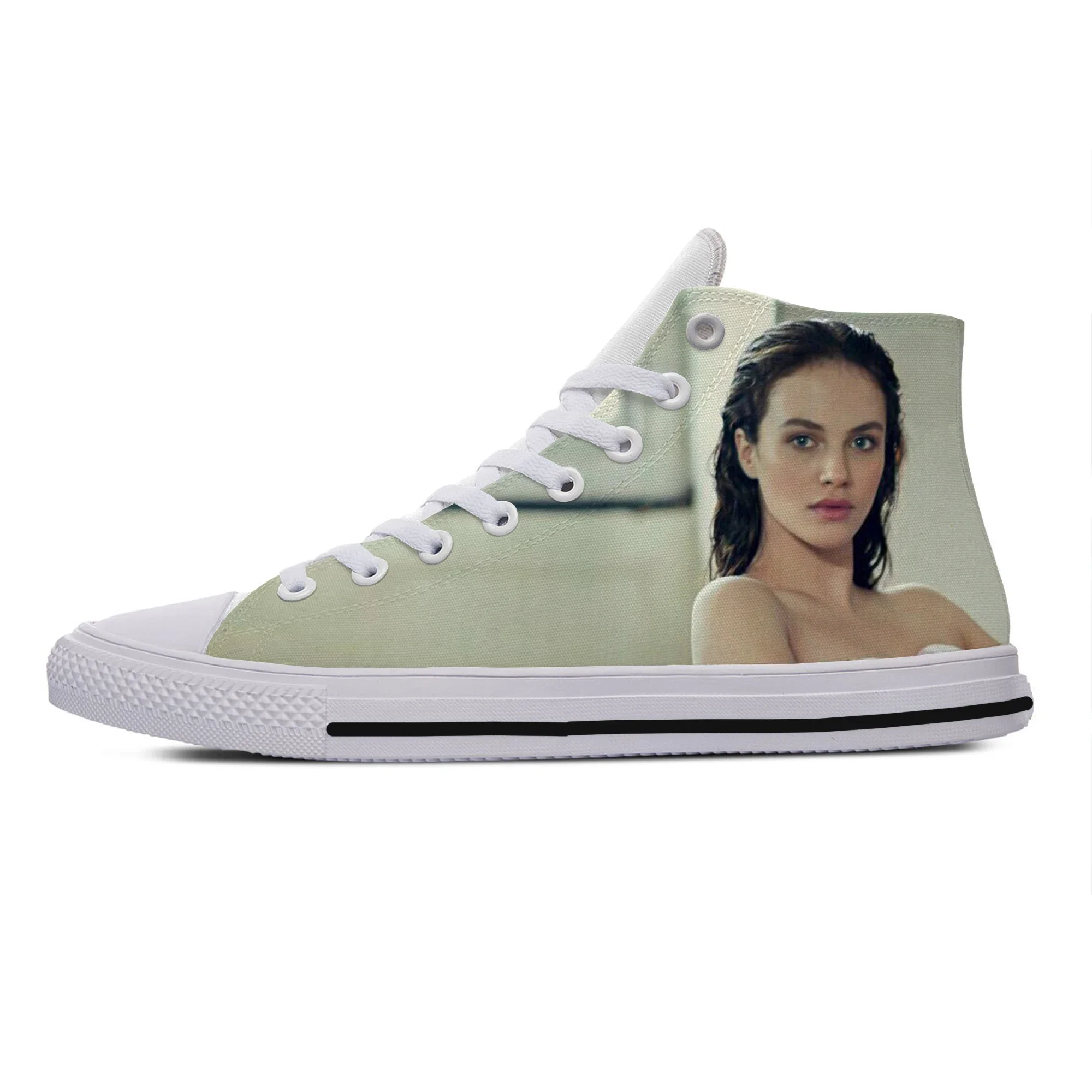 Zapatillas clásicas de alta calidad para hombre y mujer, zapatos informales a la moda, divertidos y geniales, Jessica Brown Findlay, últimos zapatos de tablero