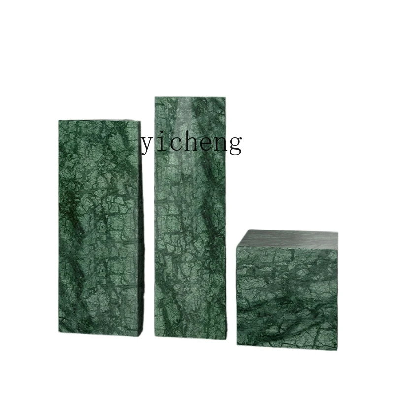 

ZK natural marble stone pier sculpture base sales office hotel clubhouse shopping mall hall floor display stand