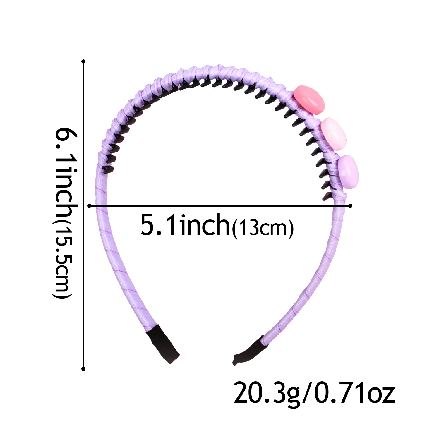 Cute Girls Anti-slip Teeth Headband Cloth Wrap Hair Hoop Bezel With Teeth Kids Hair Accessories Wash Face Hairband Headwear