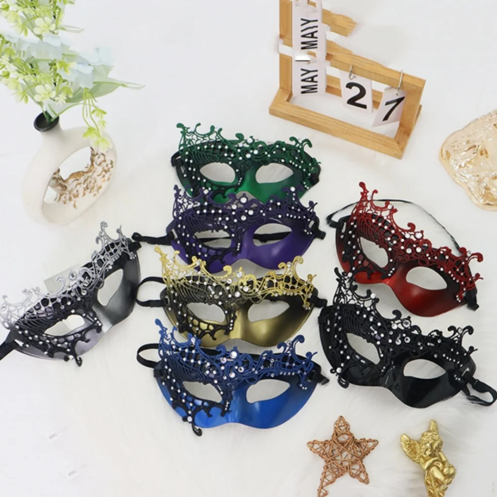 Party Mask Comfortable Rhinestone Mask Metal Mask Elegant For Cosplay Masquerade Prom