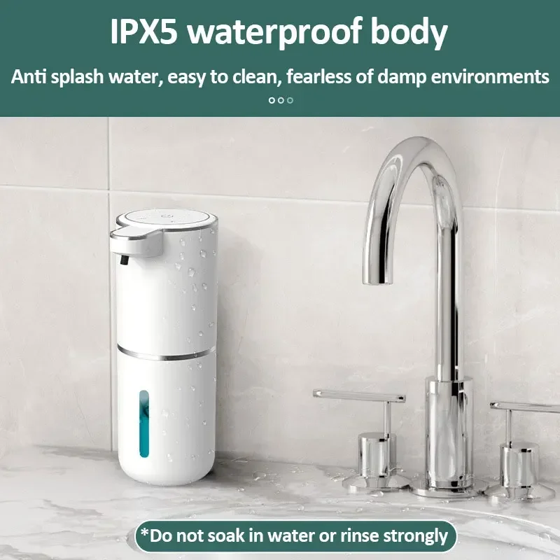 380ml Automatic Soap Dispenser Foam/Gel USB Charging Touchless Smart Infrared Sensor Liquid Soap Dispensers 4-Gears Hand Washer