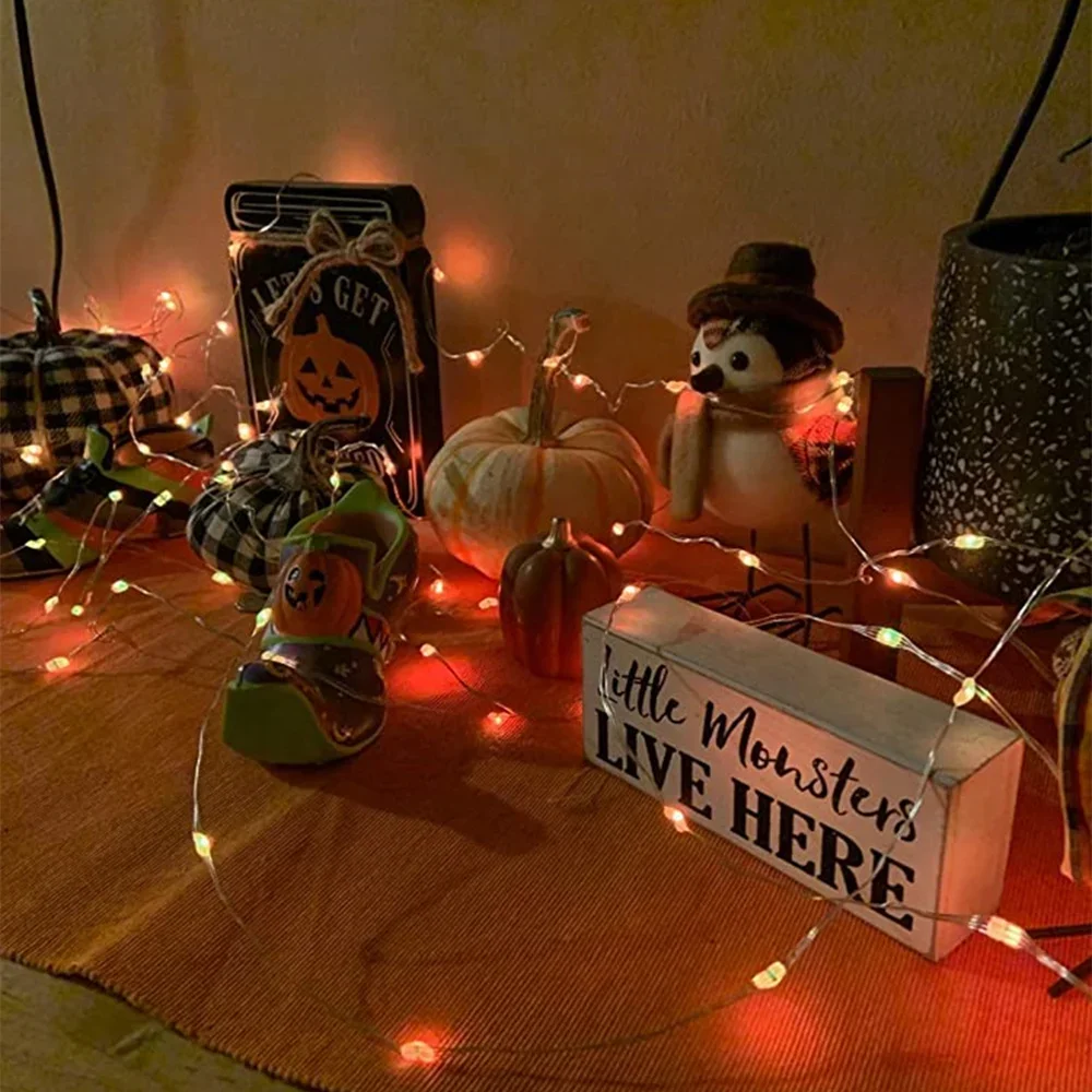 USB Fairy String Lights Waterproof 16 Colors Changing Sliver Wire LED with Remote Control for Halloween Christmas Decoration