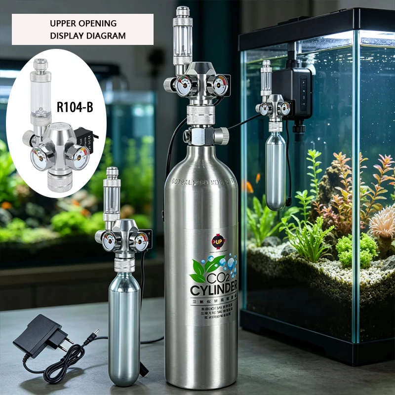 Aquarium CO2-Regler Elektromagnetisches Ventil Blasenzähler Fischbecken CO2-Steuerungssystem Fischbecken CO2-Druckminderungsventil – Detail 11