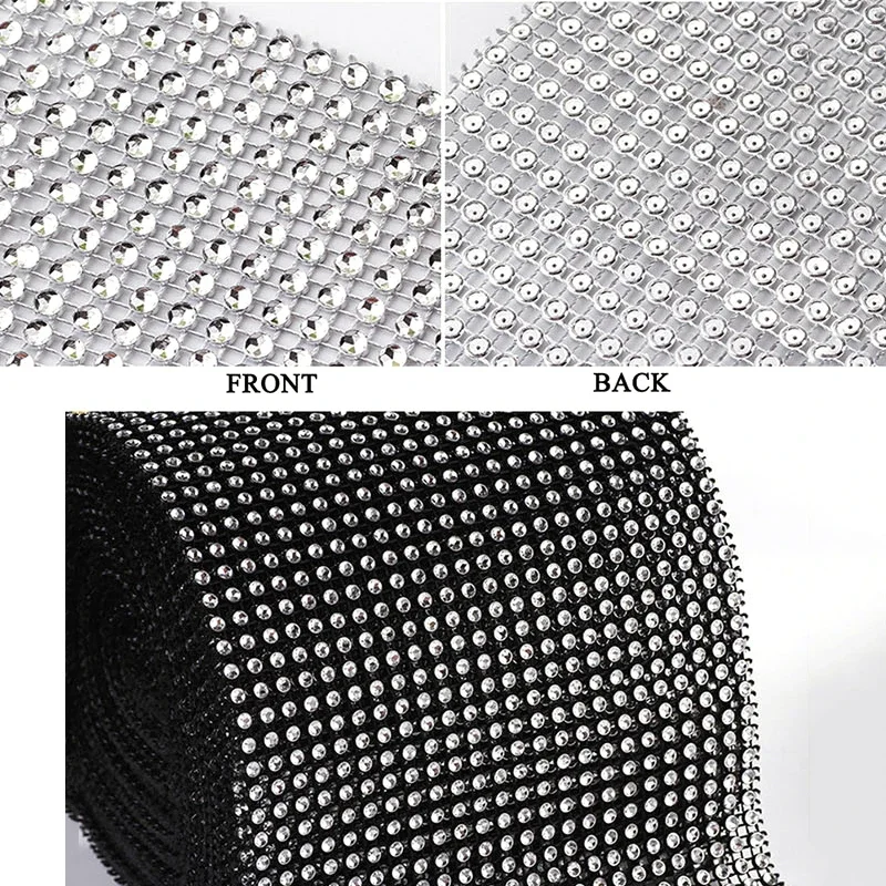 10yards 24Rows Rhinestone Mesh Trimming rhinestones blanket Strass cup Chain for DIY Party Decor Cake Ribbon Wedding accessories