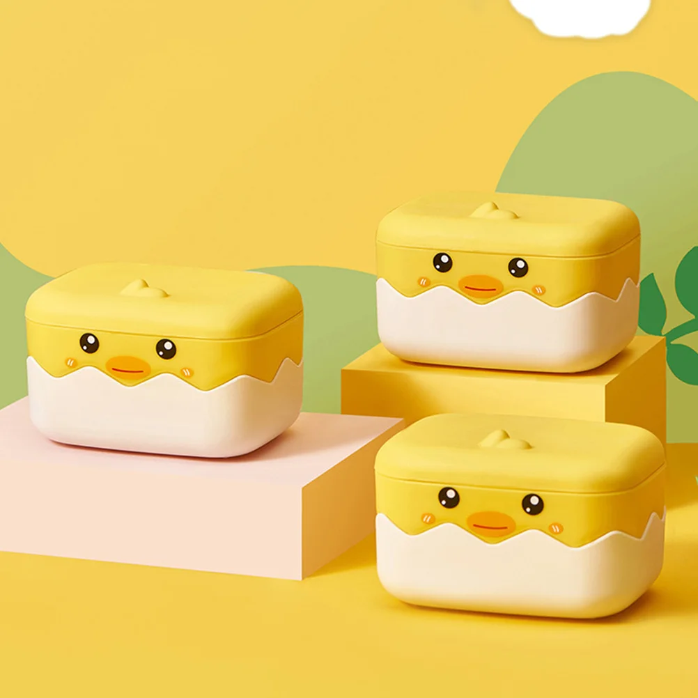 

Portable Plastic Animal Draining Soap Holder Box with Lid Adorable Decorative Soap Dish for Bathroom Kitchen Travel Use