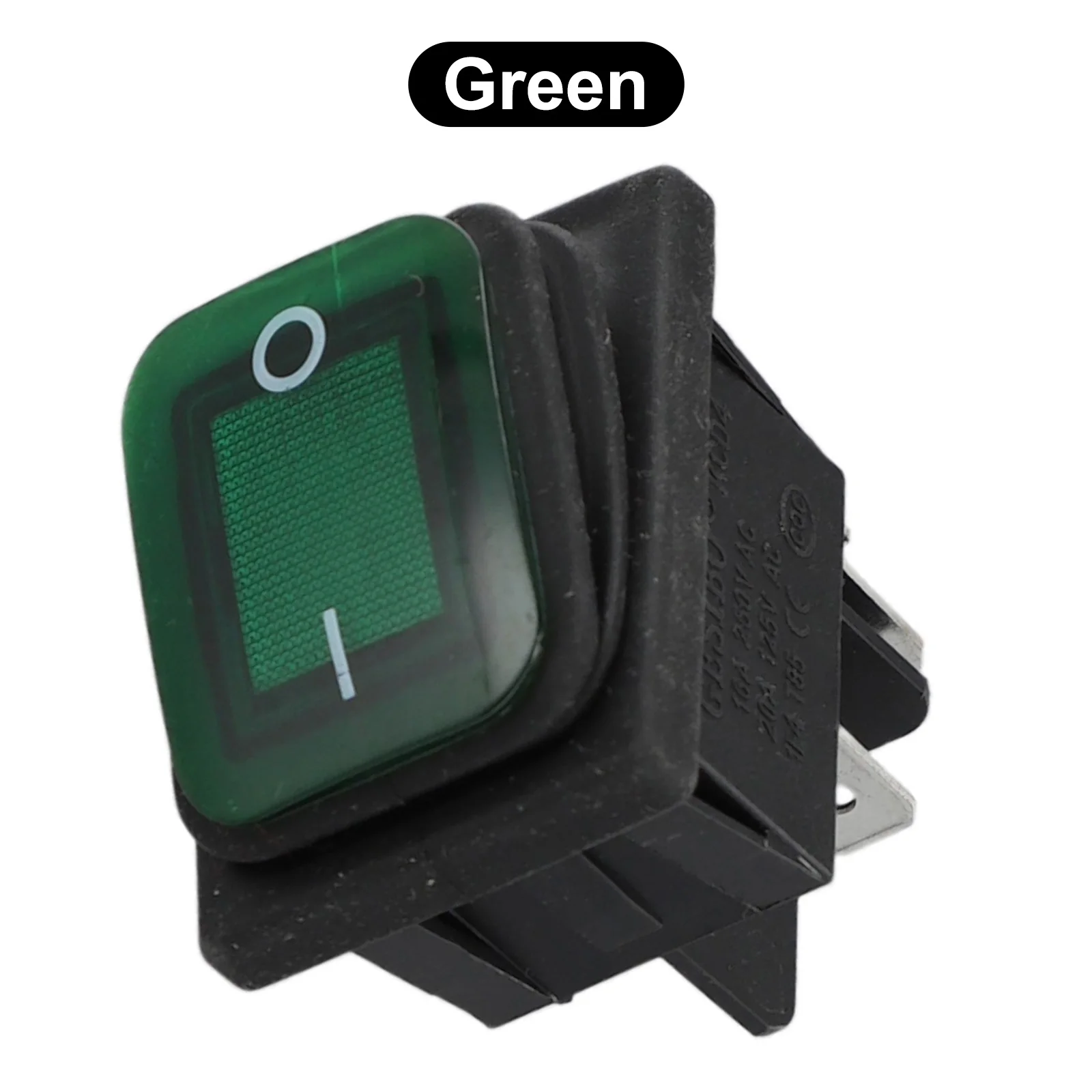 Interruptor de encendido basculante verde con luz, 12V/24V/220V, se adapta a muchas máquinas de automóviles, motocicletas y barcos