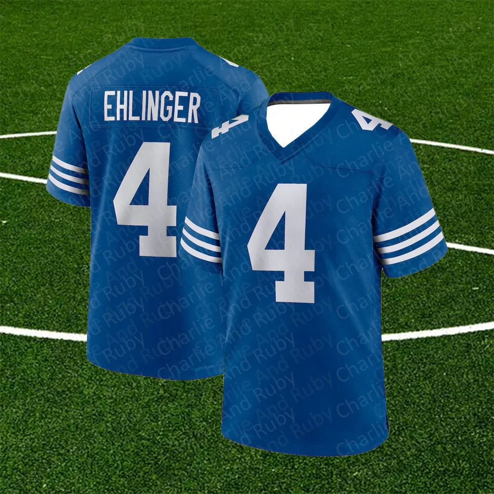 Jersey No.4/53/84 Sam Ehlinger Shaquille Leonard Johnny Lumpkin Indianapolis Colts Jersey Blue Trend Fashion Sport Clothing Tops