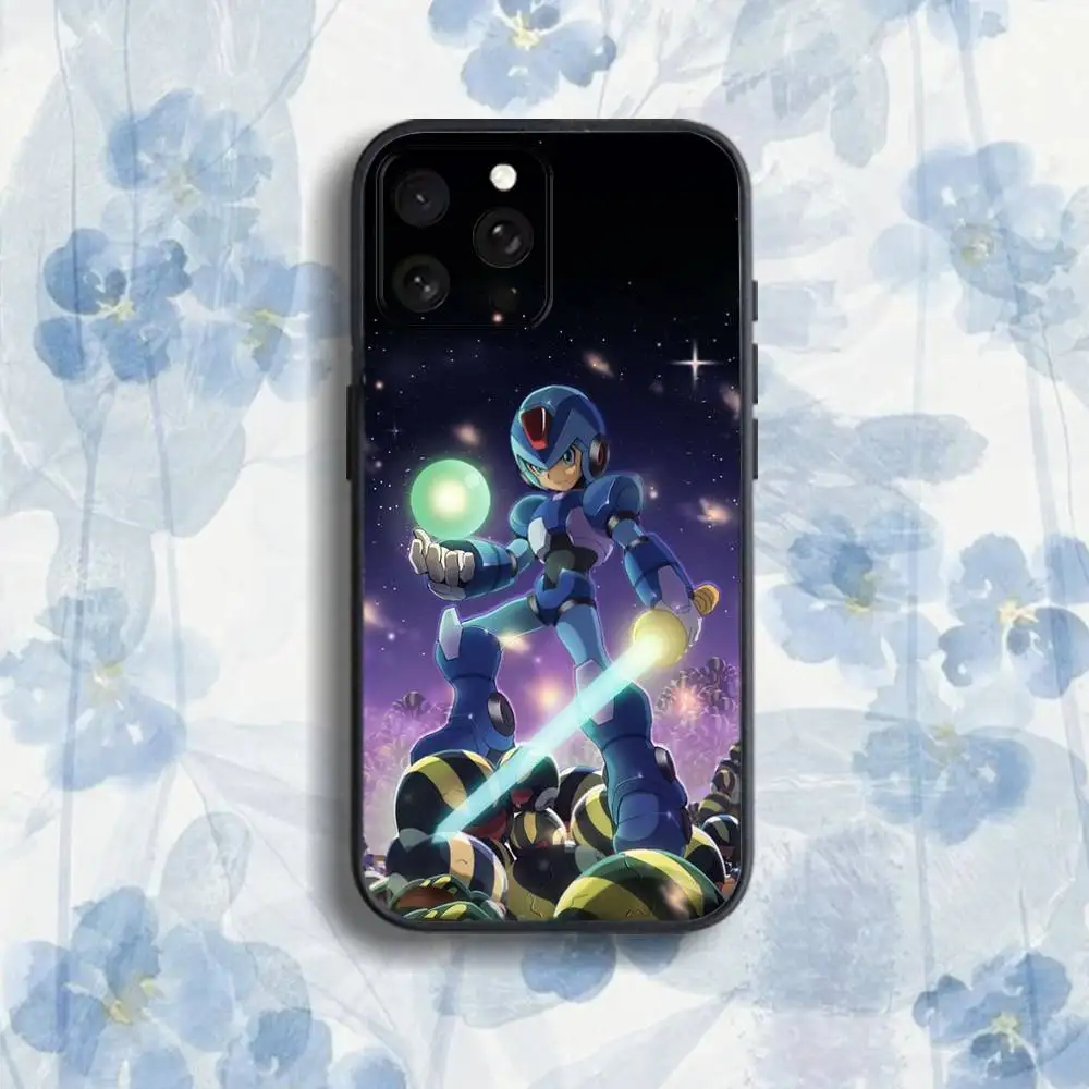 Rockmans Game Megamans Phone Case For iPhone 17,16,15,14,13,12,Pro,Max,Plus,E,SE4,Air,Mini Black Soft Box - Image 3