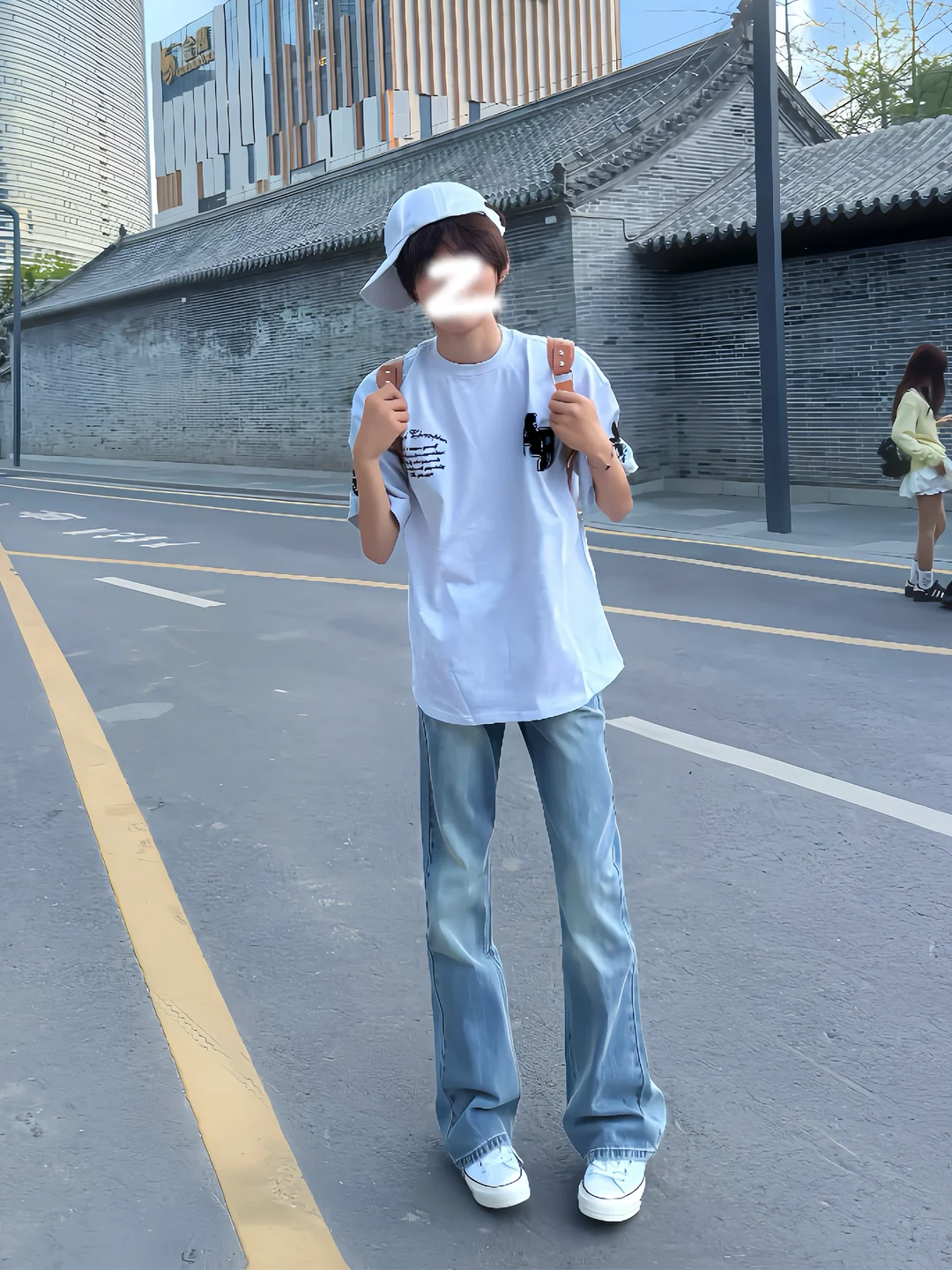 

Retro Washed Loose Fit Straight Leg Jeans Men's Summer Slimming High Street Casual Long Trousers American Style Versatile