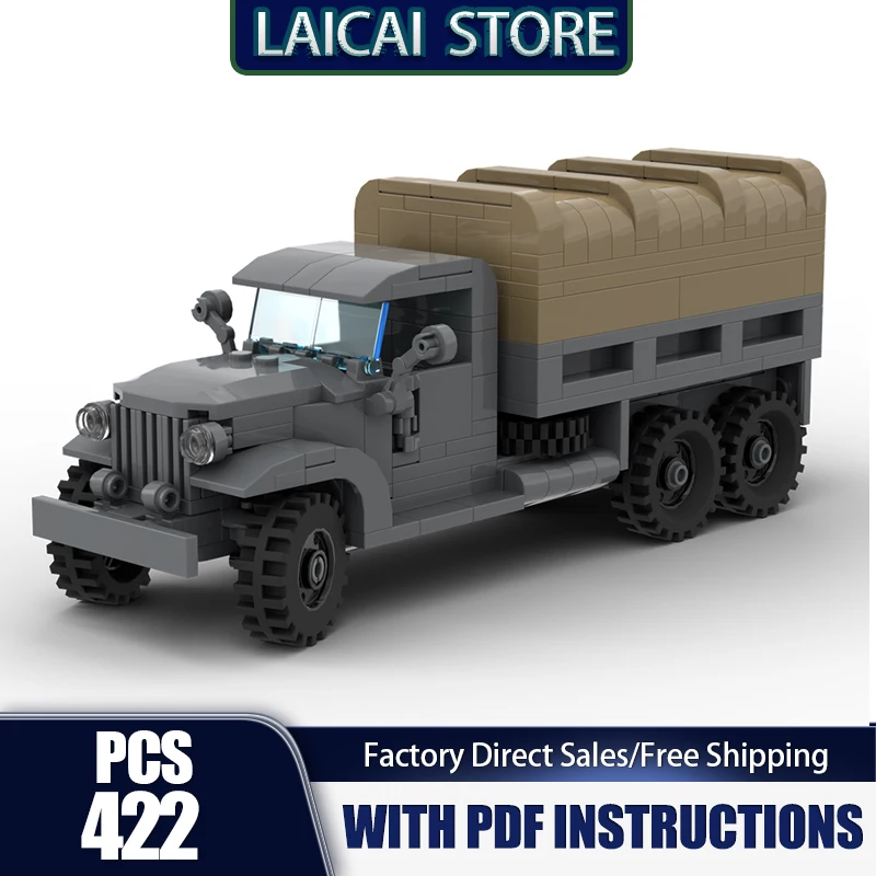 

Urban Cars Model Moc Building Bricks 1/2 Ton 6 × 6 Box Truck Model Technology Modular Gifts Construstion DIY Assembly Set Toys