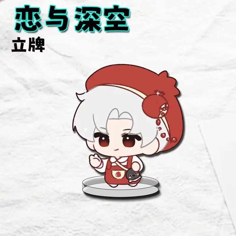 "Love and DeepSpace" Q-সংস্করণ الواقف لطيف وعالي الجودة من الأكريليك لتزيين مكتب الكتب Qi Yu، Qin Che، Li Shen