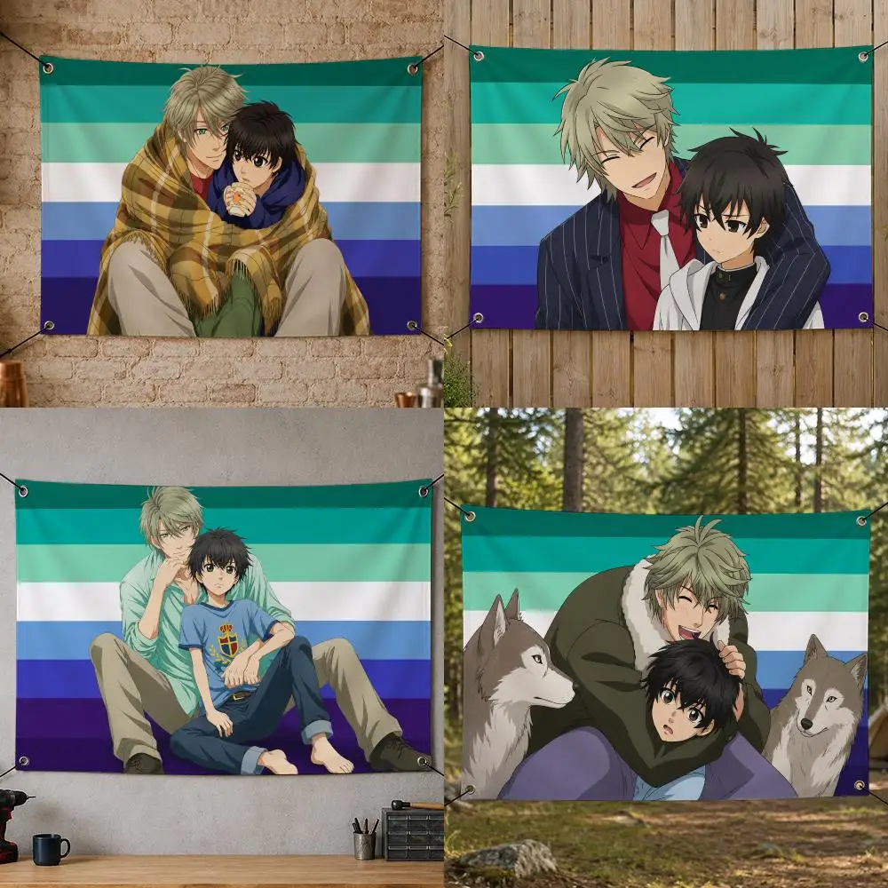 Anime Timeless Emotional Legendary Manga S-SUPER LOVERS Flags Flag Banner for Bedroom Dorm Party Home Living Room Game Room Gift