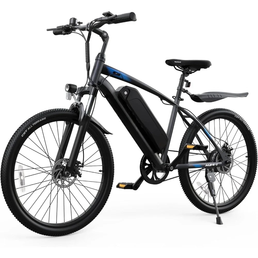 Electric Bike, 350W 20MPH Commuter Ebike with 36V Removable Battery, 24'' Electric Mountain Bike with Front Fork Suspension