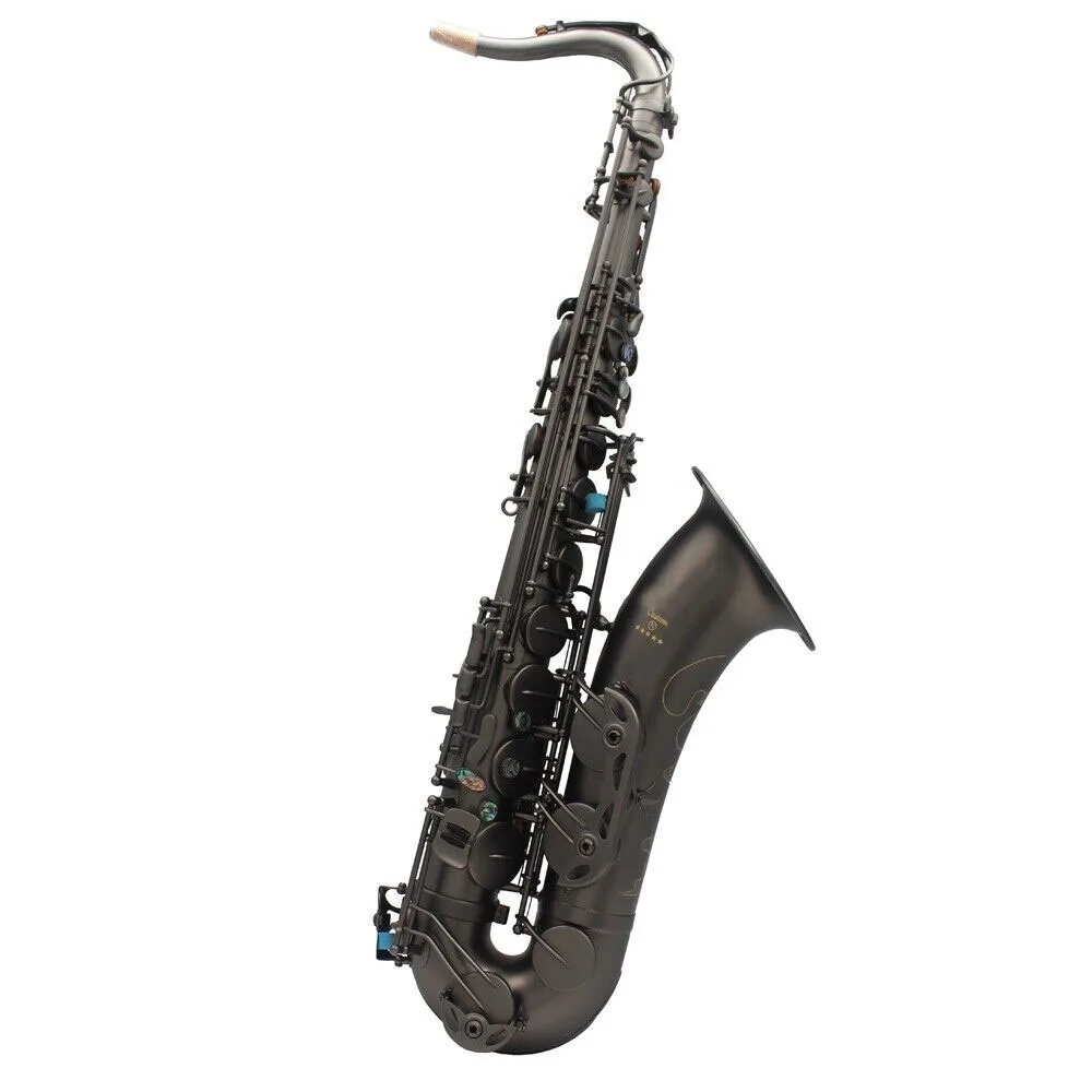 

EM Imperium Professional matte black Tenor Saxophone dragon or flower engravings